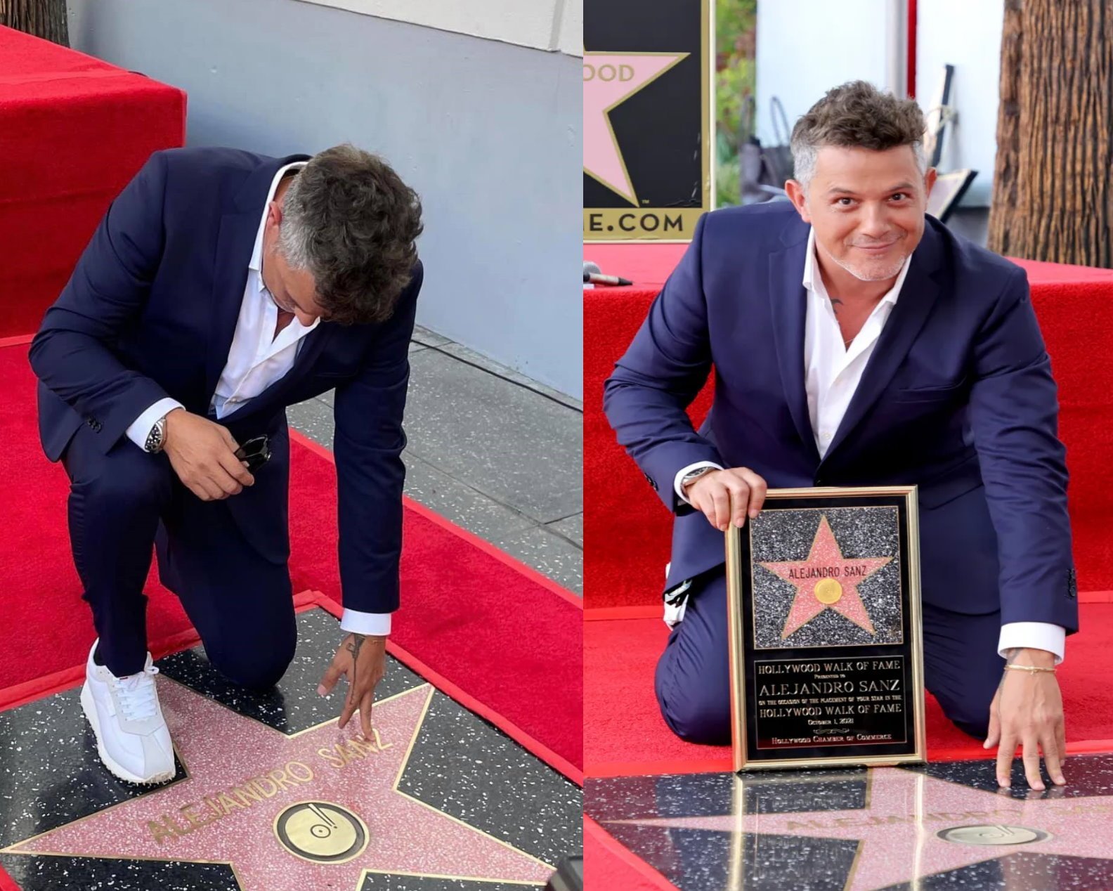 Alejandro Sanz with Portuguese Shoes at the Walk of Fame
