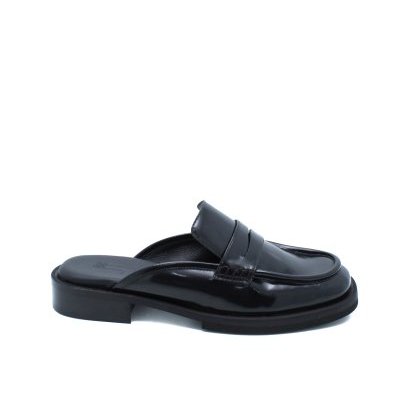 Chicago Black Patent Mules