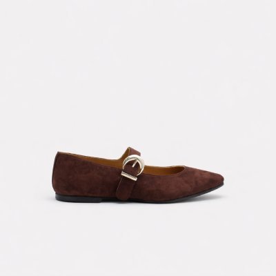 Amalfi Brown Suede Ballet Flats