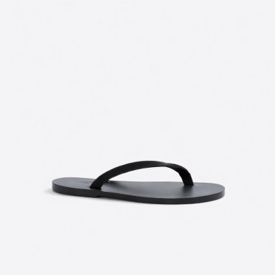 Formentera Black Suede Slippers