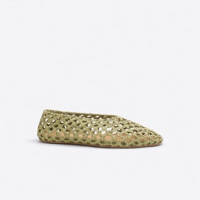 Positano Kaki Ballet Flats