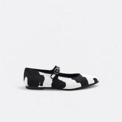 San Remo Cow Print Ballet Flats